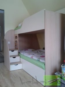 vaiku lova, vaikiska lovyte, vaiku kambario baldai